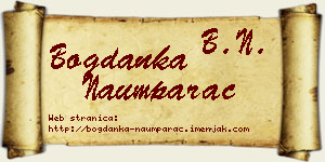 Bogdanka Naumparac vizit kartica